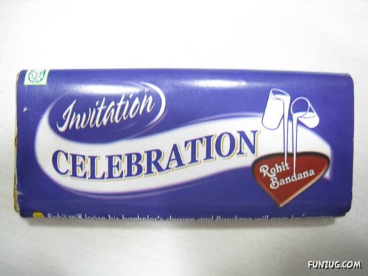 Creative Cadbury Wedding Invitation