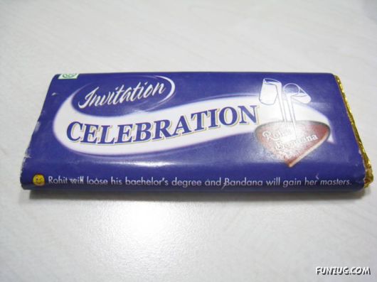 Creative Cadbury Wedding Invitation