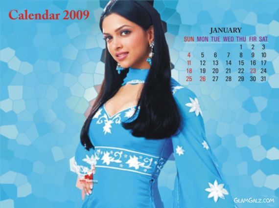 Click to Enlarge - Deepika Padukone Unofficial 2009 Calender