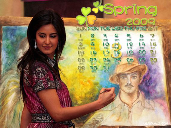 Click to Enlarge - Katrina Kaif Calendar 2009