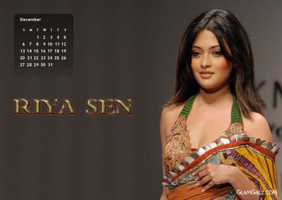Click to Enlarge - Riya Sen 2009 Monthly Calender